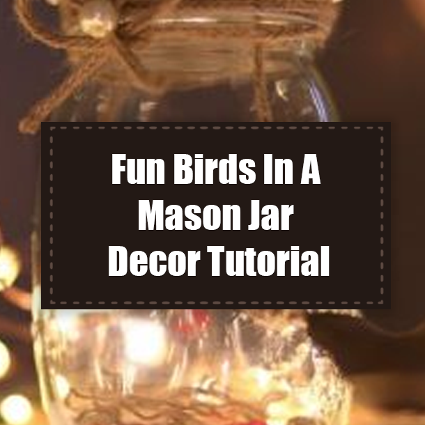 Fun Birds In A Mason Jar Decor Tutorial