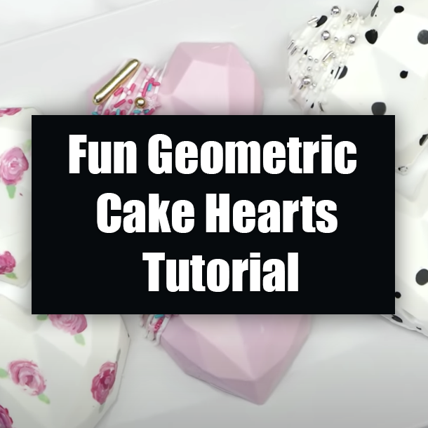 Fun Geometric Cake Hearts Tutorial