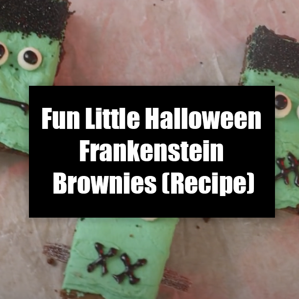 Fun Little Halloween Frankenstein Brownies (Recipe)