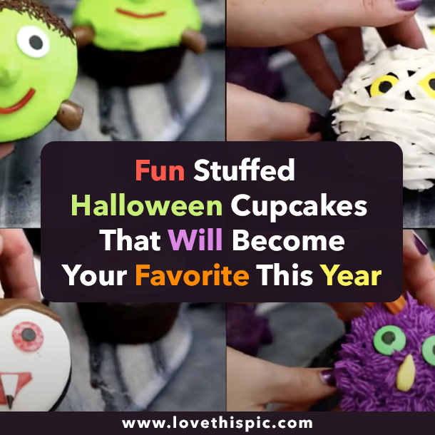 Fun Stuffed Halloween Cupcakes That Will Become Your Favorite This Year