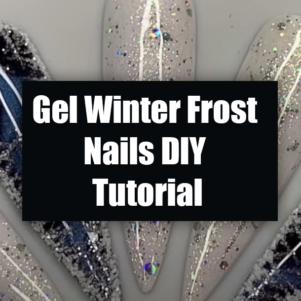 Gel Winter Frost Nails DIY Tutorial