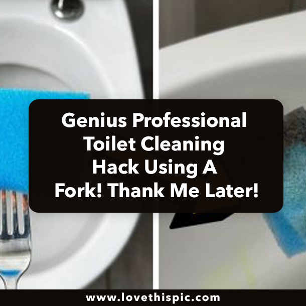 Genius Professional Toilet Cleaning Hack Using A Fork! Thank Me Later!
