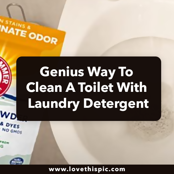 Genius Way To Clean A Toilet With Laundry Detergent