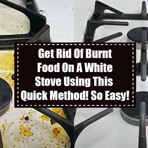 Get Rid Of Burnt Food On A White Stove Using This Quick Method! So Easy!