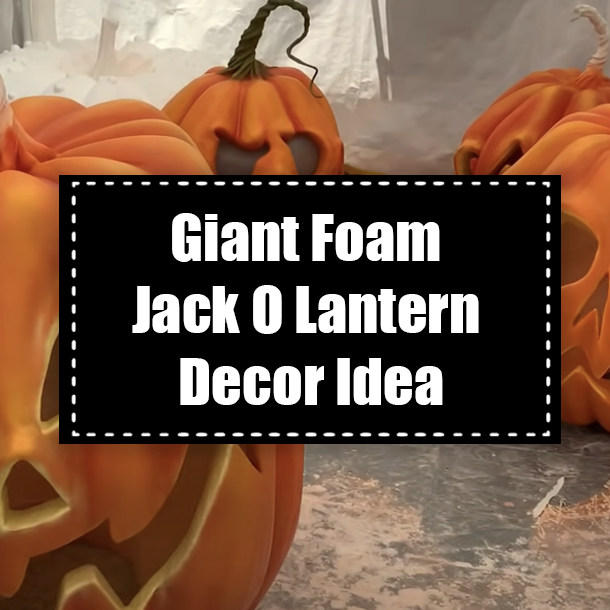 Giant Foam Jack O Lantern Decor Idea
