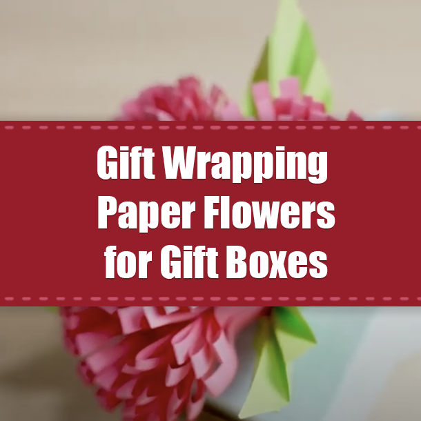 Gift Wrapping Paper Flowers for Gift Boxes