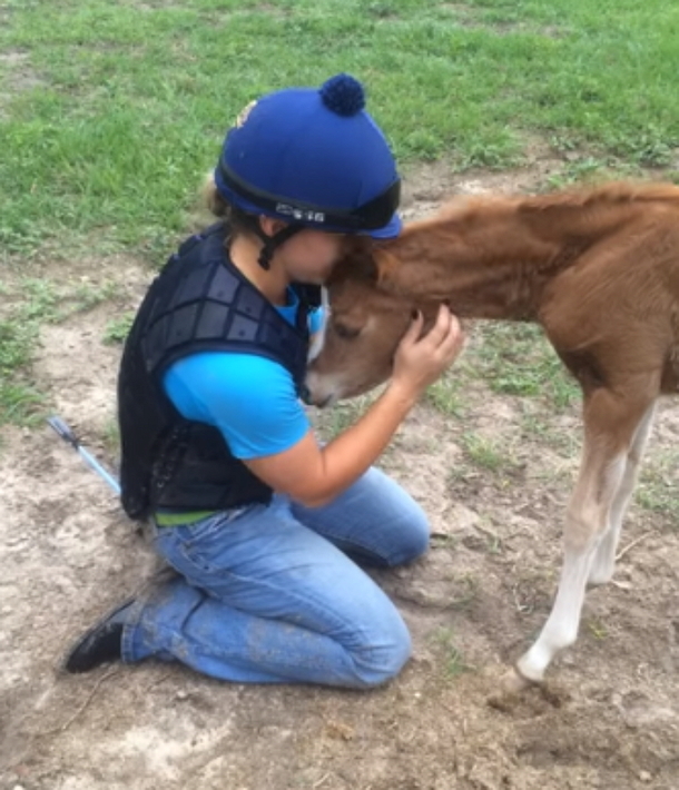 Girl Runs Into Field To Play With Baby Horse. It Shocks Her With An Action She Never Expected! - picture 2