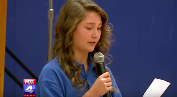 Girl Walks Up To Read To Entire School, Discovers It Is All A Setup - picture 4