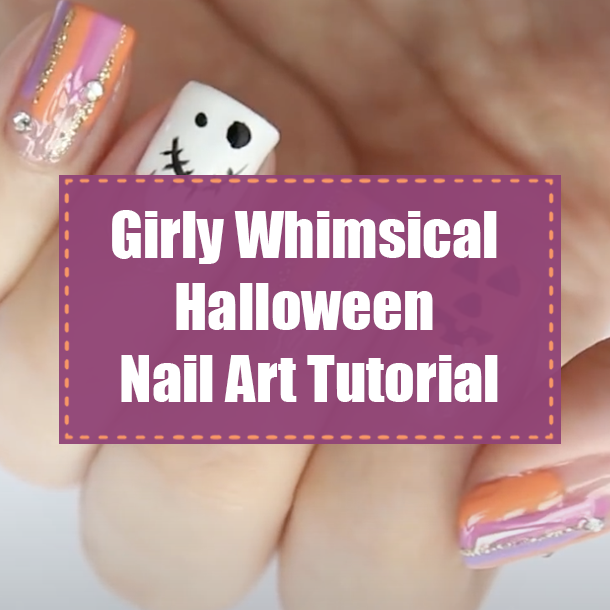 Girly Whimsical Halloween Nail Art Tutorial