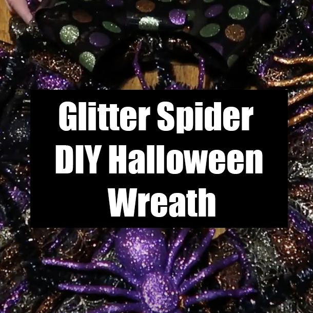 Glitter Spider DIY Halloween Wreath
