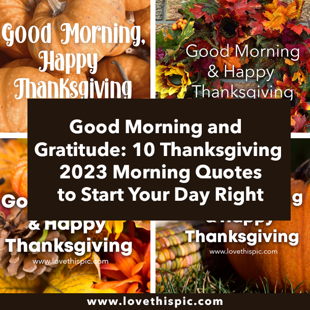 Good Morning and Gratitude: 10 Thanksgiving 2023 Morning Quotes to Start Your Day Right