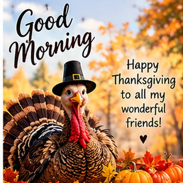 Good Morning Happy Thanksgiving Wishes, Blessings and GIFs - picture 2