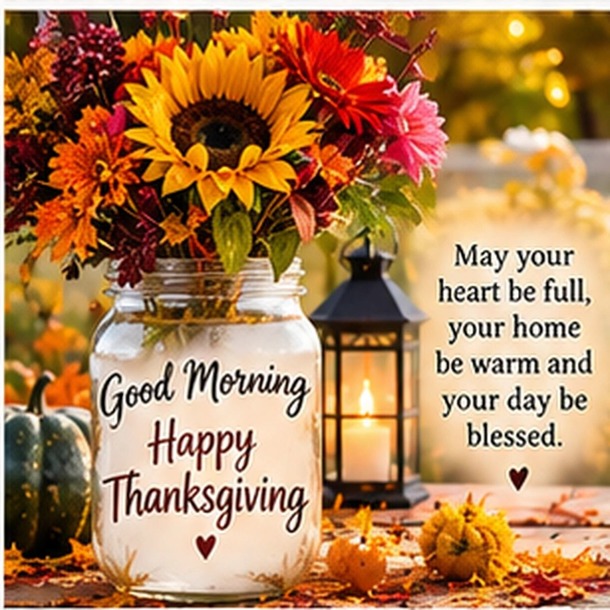 Good Morning Happy Thanksgiving Wishes, Blessings and GIFs - picture 9