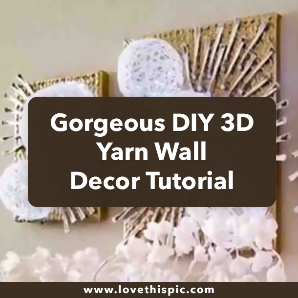 Gorgeous DIY 3D Yarn Wall Decor Tutorial