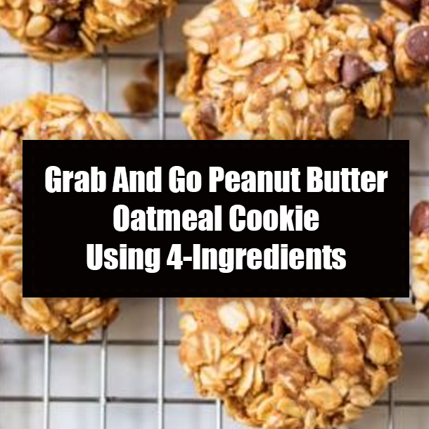 Grab And Go Peanut Butter Oatmeal Cookie Using 4-Ingredients