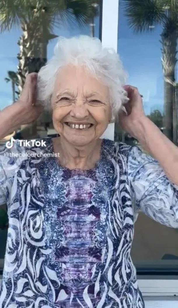 Granddaughter's Rainbow Dye Hair Coloring Leaves Grandma In Bursts Of Laughter - picture 6