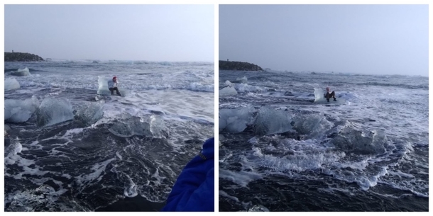 Grandma Sat Down To Take A Picture On An Iceberg When It Began Drifting Off to Sea, Unbelievable! - picture 2