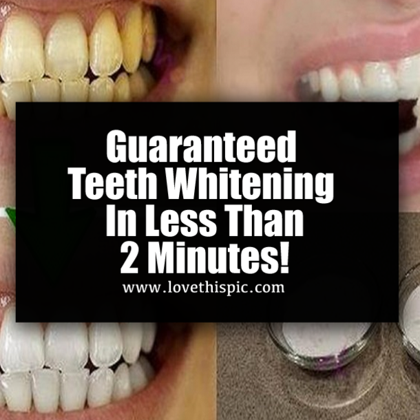 Guaranteed Teeth Whitening In Less Than 2 Minutes!
