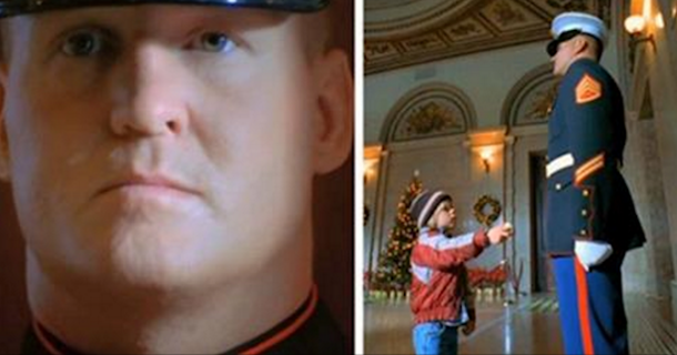 Guard Ignores Boy, Then People Notice What's In His Left Hand - picture 2