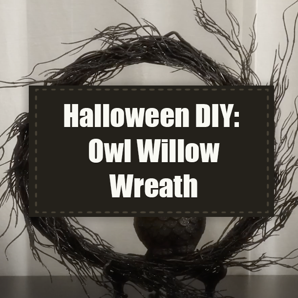 Halloween DIY: Owl Willow Wreath