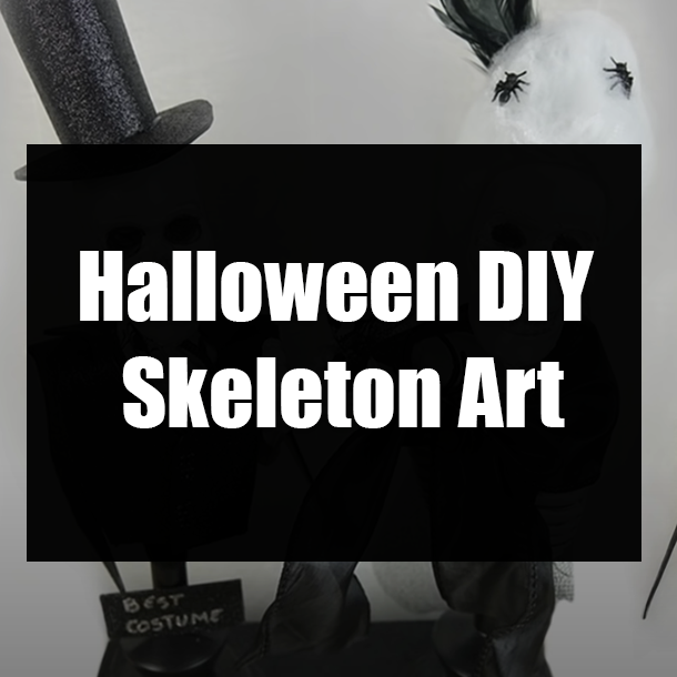 Halloween DIY Skeleton Art