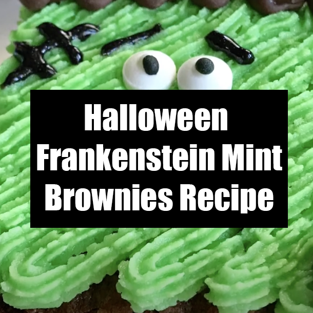 Halloween Frankenstein Mint Brownies Recipe