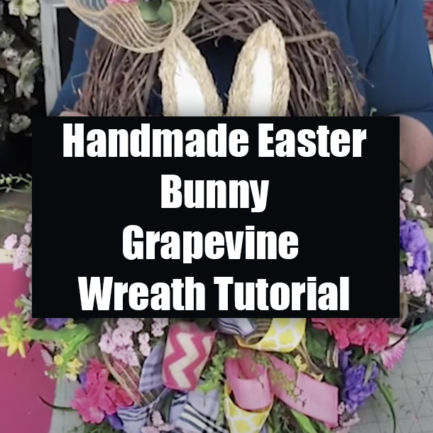 Handmade Easter Bunny Grapevine Wreath Tutorial