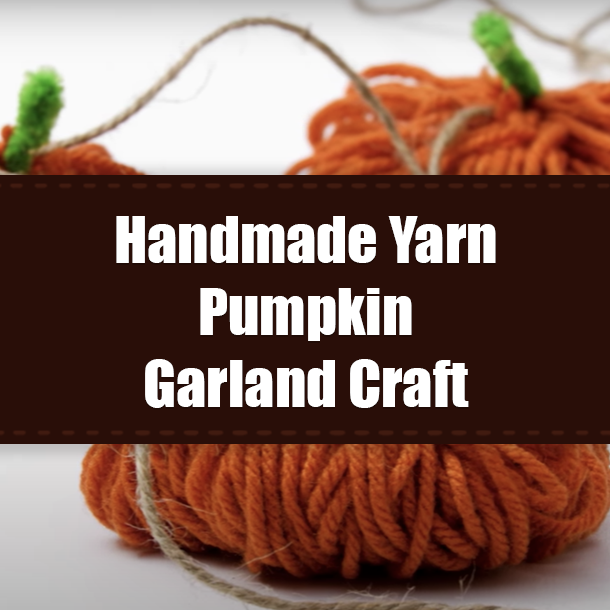 Handmade Yarn Pumpkin Garland Craft