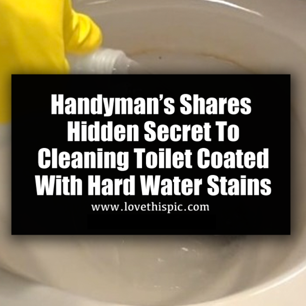Handyman’s Shares Hidden Secret To Cleaning Toilet Coated With Hard Water Stains