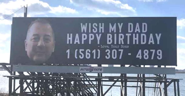 Happy Birthday: Father Gets Pranked By Sons For Birthday By Placing His Phone Number On A Huge Billboard - picture 2