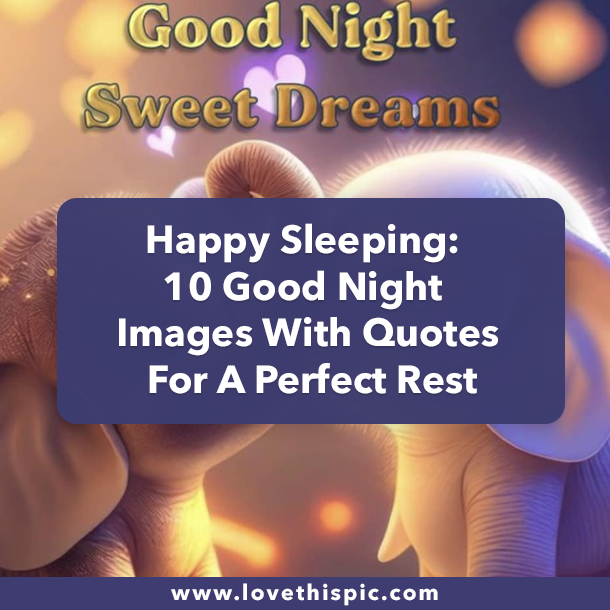 Happy Sleeping: 10 Good Night Images With Quotes For A Perfect Rest