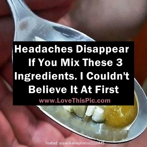 Have A Headache? You Can Make It Disappear Fast If You Mix These 3 Ingredients. I Couldn't Believe It At First!