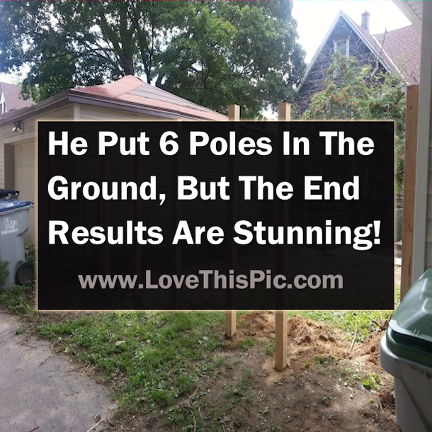 He Put 6 Poles In The Ground, But The End   Results Are Stunning!