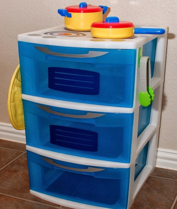 He Starts With A Plastic Storage Shelf And Removes All The Doors – The Finished Product Is Genius - picture 8