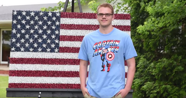 He Stood Proudly In Front Of This Flag He Made. But When The Camera Zooms In? UTTER DISBELIEF - picture 2