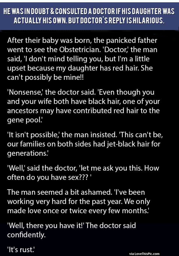 He Was In Doubt And Consulted A Doctor To See If His Daughter Was Actually His Own But Doctor’s Reply Is Hilarious.
