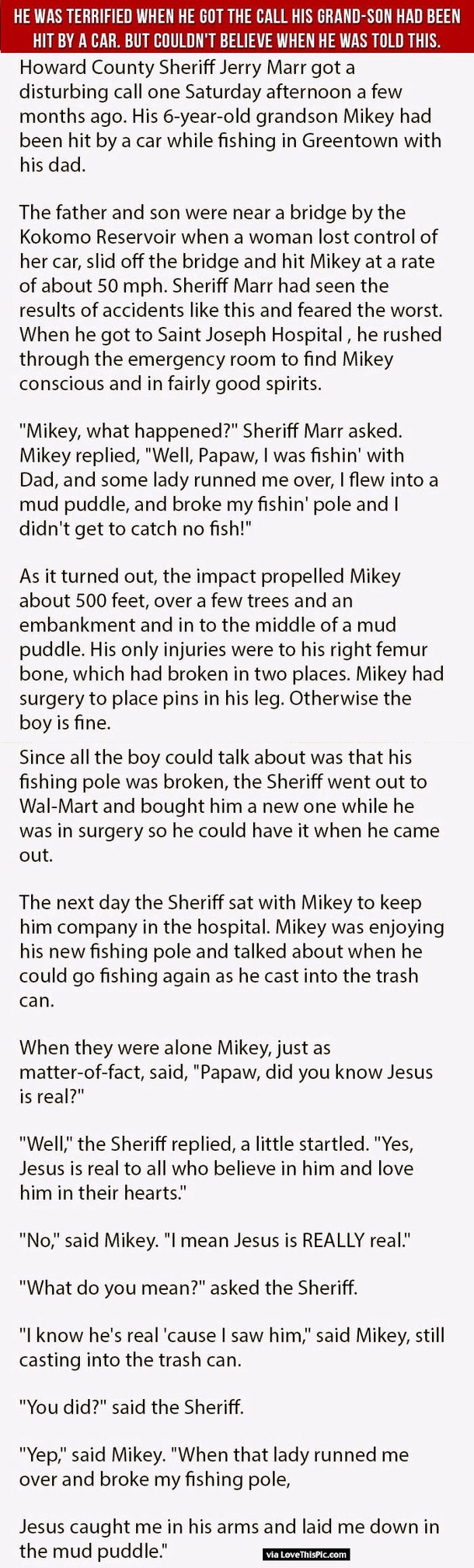 He Was Terrified When He Got The Call His Grand-Son Had Been Hit By A Car. But Couldn’t Believe When He Was Told This.