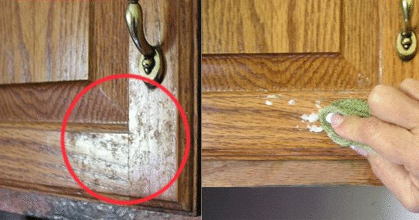 Her Everyday Household Items Remove Months Of Grease From Her Kitchen Cabinets - picture 2