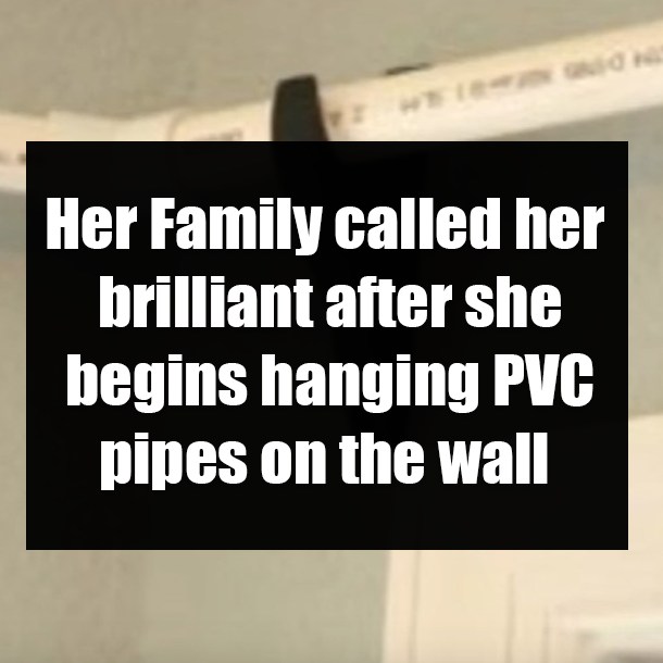 Her Family called her brilliant after she begins hanging PVC pipes on the wall