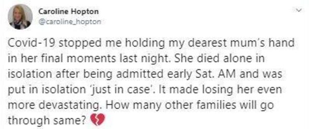 Her mom passes away ‘alone and in isolation’ after coronavirus keeps her from her family - picture 2