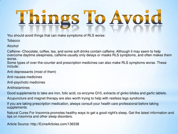 Here Are Signs To Look For If You Think You May Have Restless Leg Syndrome... - picture 8