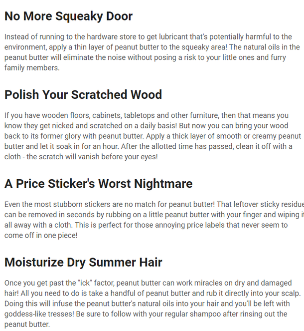 Here Are Some Strange But Very Helpful Every Day Uses For Peanut Butter You Never Knew About! - picture 2