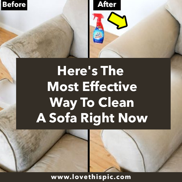Here's The Most Effective Way To Clean A Sofa Right Now
