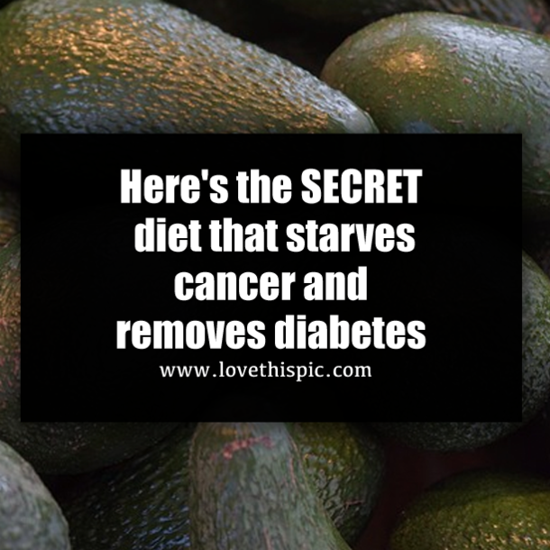 Here's the SECRET diet that starves cancer and removes diabetes