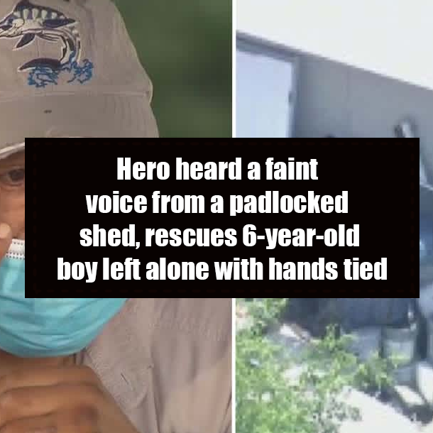 Hero heard a faint voice from a padlocked shed, rescues 6-year-old boy left alone with hands tied