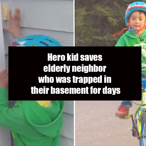 Hero kid saves elderly neighbor who was trapped in their basement for days