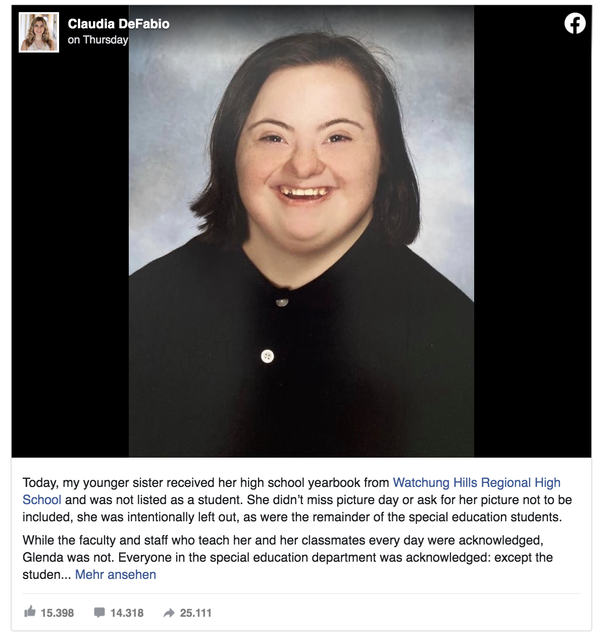 High school ‘intentionally’ left student out of yearbook with special needs - picture 2