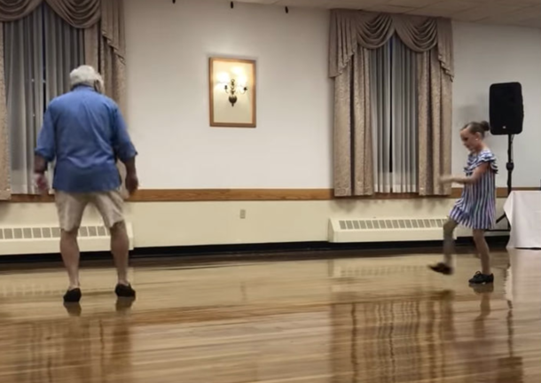 His Granddaughter Didn't Have A Dance Partner, So Grandpa Joins Her And Things Get Electric - picture 2