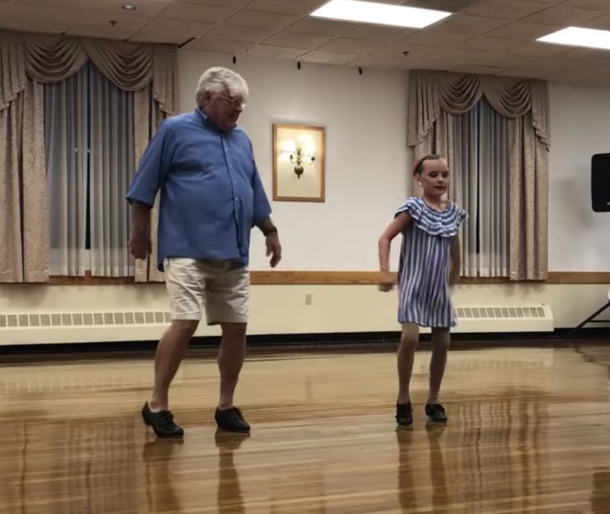 His Granddaughter Didn't Have A Dance Partner, So Grandpa Joins Her And Things Get Electric - picture 3