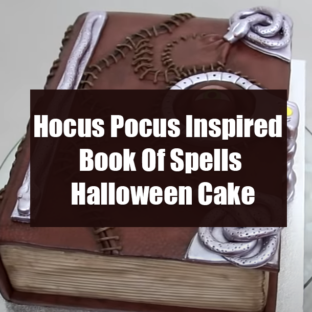 Hocus Pocus Inspired Book Of Spells Halloween Cake